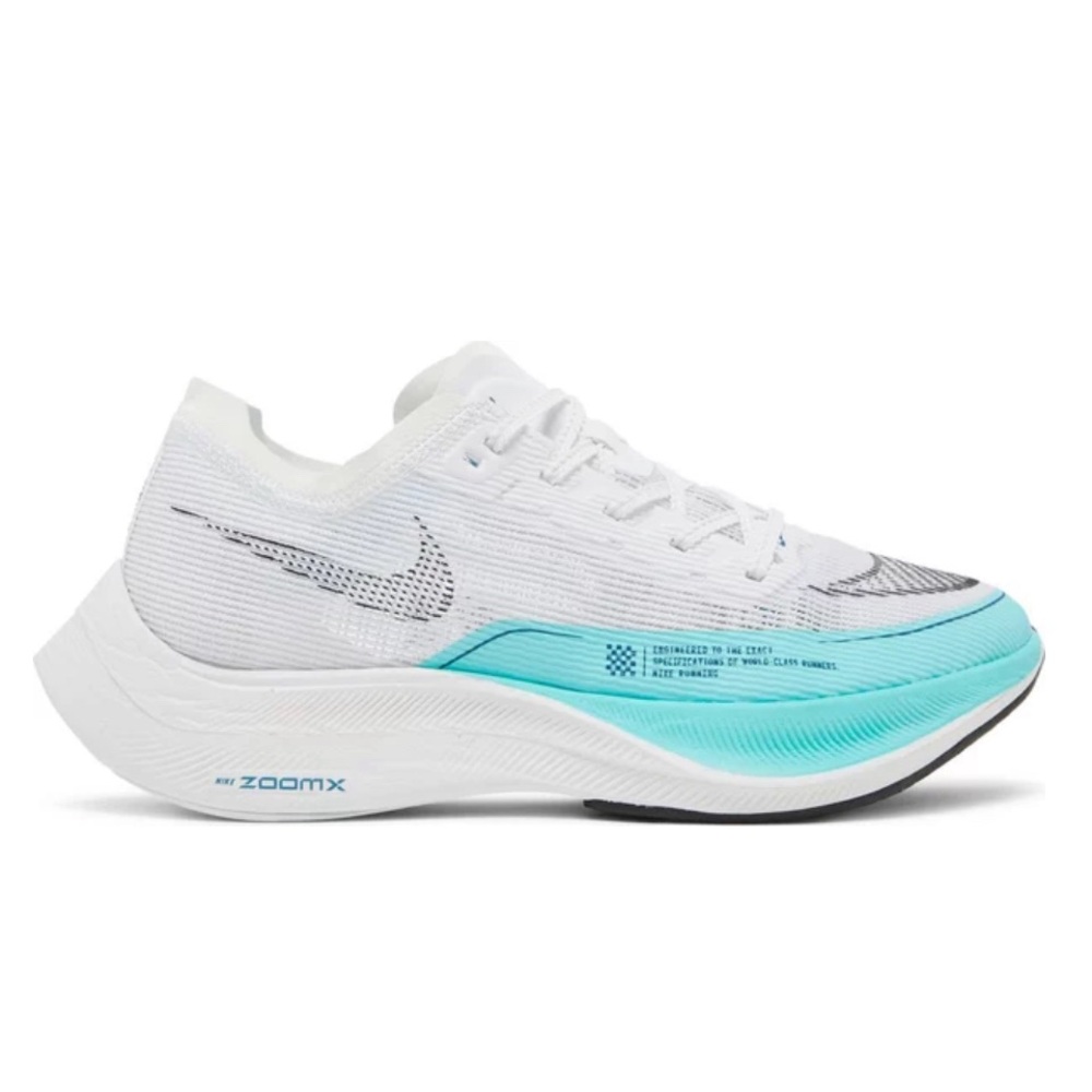 NIKE WOMEN’S ZOOMX VAPORFLY NEXT% 2 WHITE AURORA GREEN SIZE 8